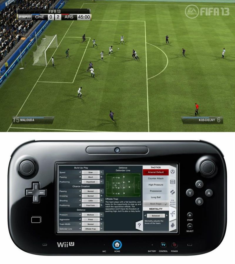 Illustration for article titled Leaked Screens Show How FIFA 13 Works with the Wii U Controller